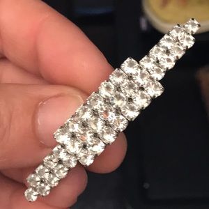 Vintage Clear Rhinestone Prong Set Brooch*Bundle